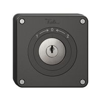 NUPU-Schwenktaster NEVO, mit Schloss&2 Schlüsseln, KS, 1->0<-2, schwarz