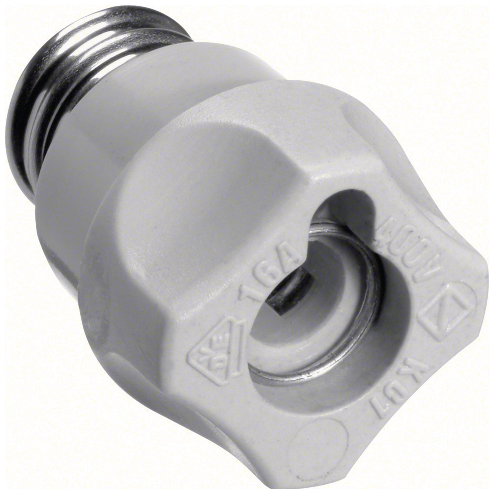 Testa per fusibile Hager E14 con foro di controllo tipo K01