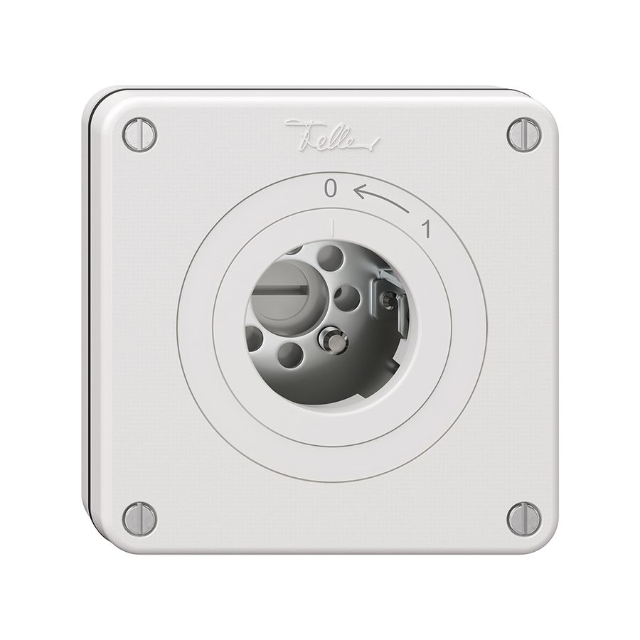 Contact pivotant NUPU NEVO, sans cylindre, KS, 0 <- 1, blanc