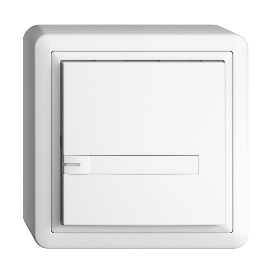 AP-KNX-Taster RGB EDUE, 250mW, m.RGB-LED, m.Papier., 1×Taste, 1×Tastenb., ws