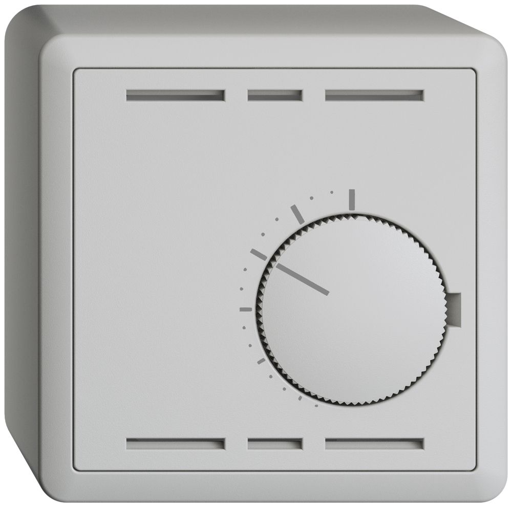 AP-Raumthermostat EDIZIOdue hellgrau ohne Schalter