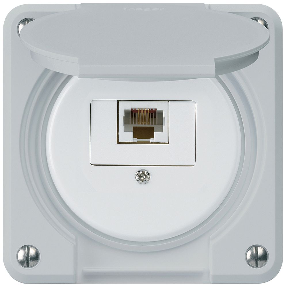 UP-Anschlussdose robusto IP55 grau 1×RJ45/u für Kombination