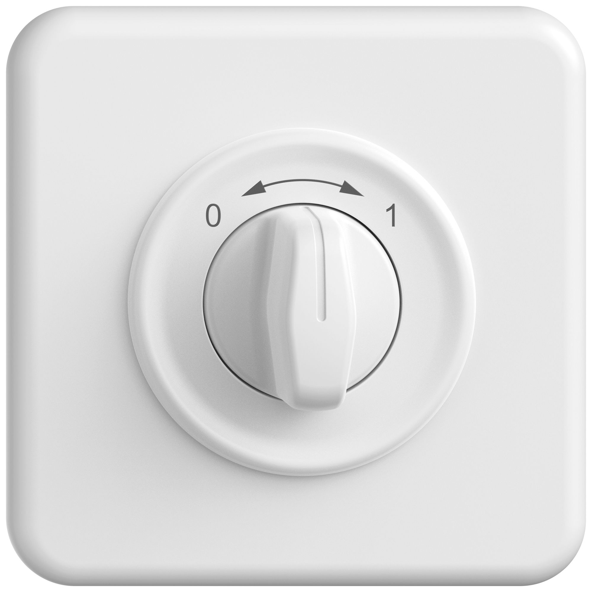 UP-Schwenktaster STANDARDdue SNAPFIX® 0<->1/1P mit Drehgriff ws