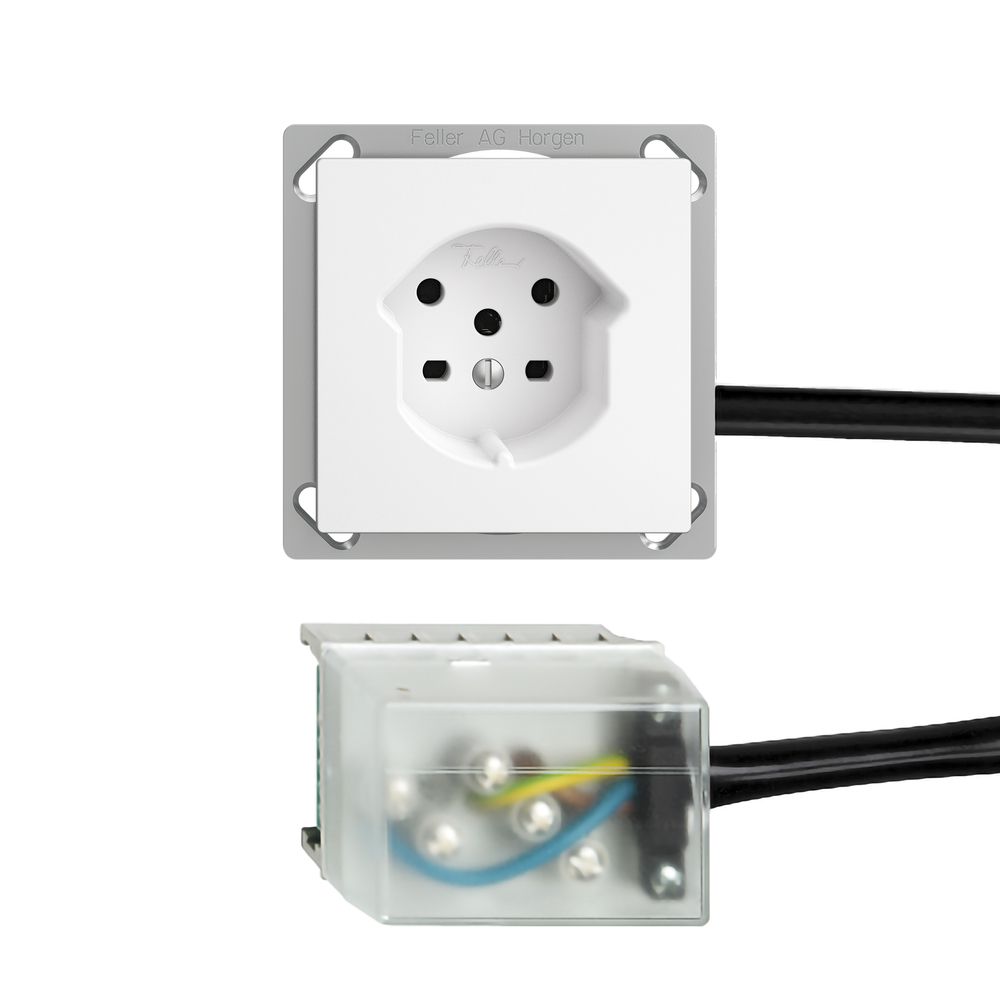 Prise INC EDIZIOdue T15 blanc pour câble plat powerbus