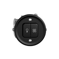 Schalter für Licht+Ventilation STANDARDdue schwarz, KS, LED gelb