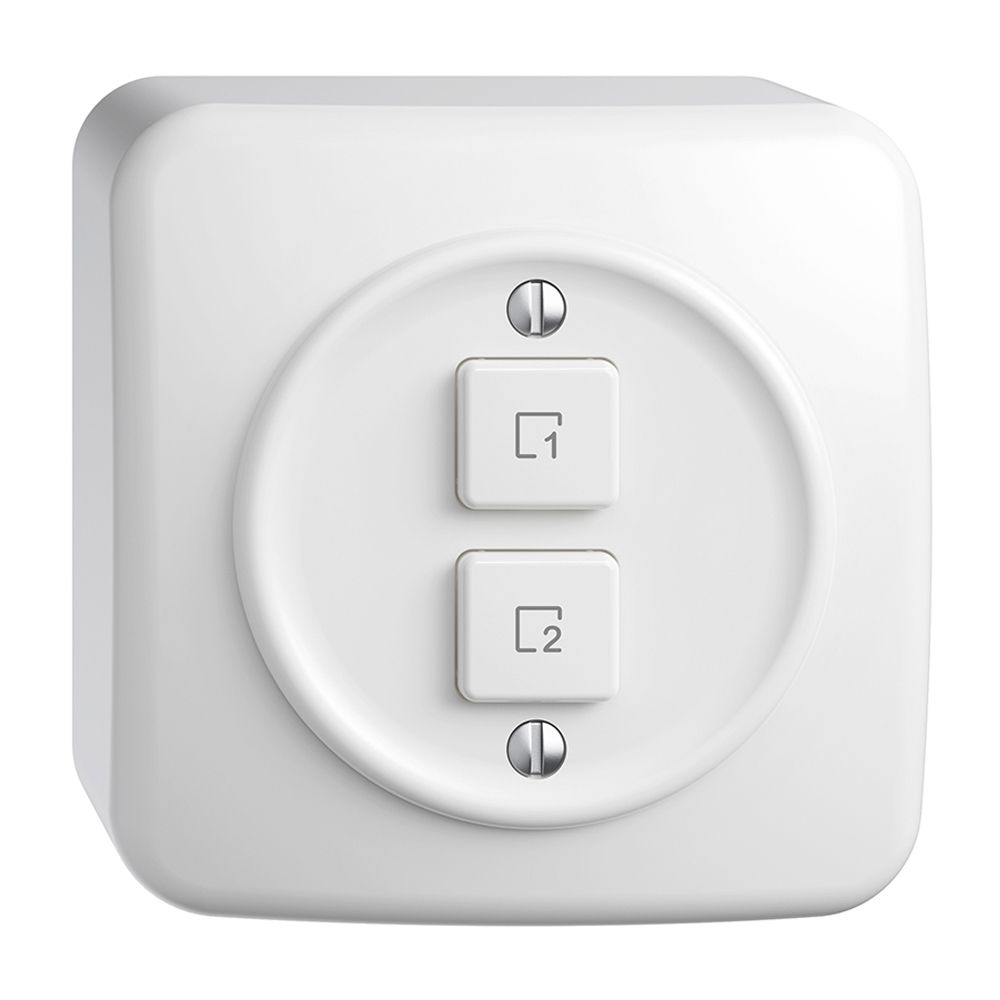 Poussoir scène AP 2 scènes vertical/2T WLAN Sdue Wiser blanc