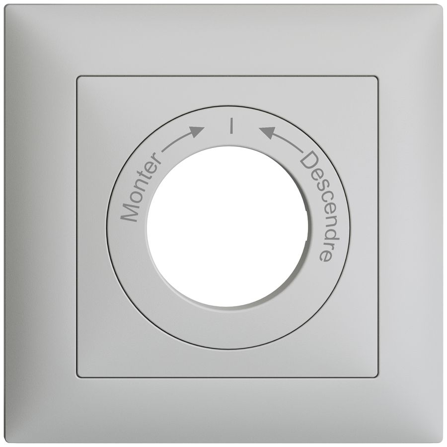 Frontset Monter->I<-Descendre EDIZIOdue 88×88mm hellgrau