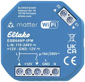 EB-RF-Jalousieaktor Eltako ESB64NP-IPM matter 1×10A 2000W AC 2×Eing