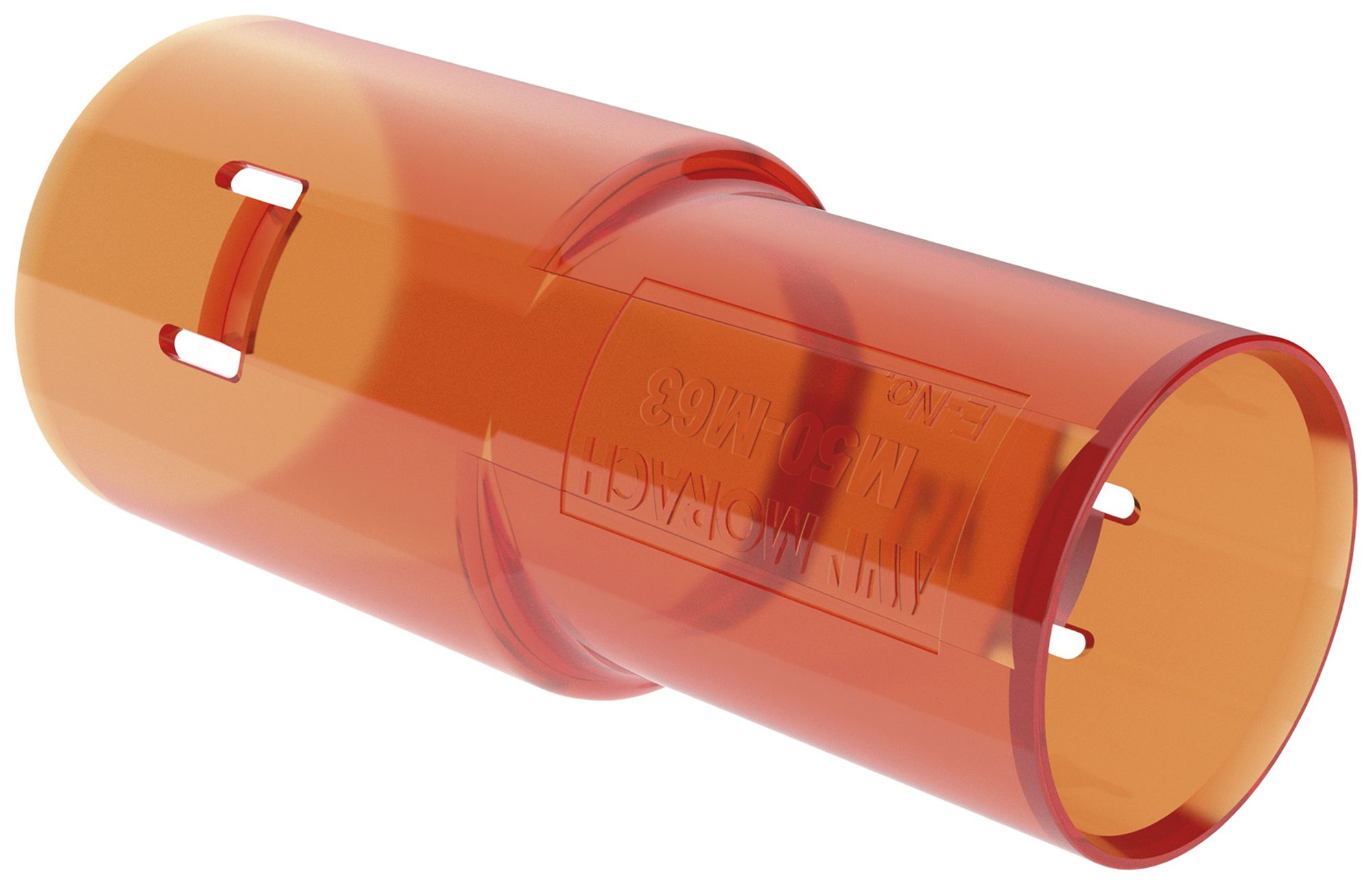 Verbindungsmuffe CRALLO Ø50/63mm transparent orange