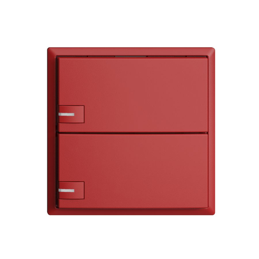 Poussoir ENC KNX 2× EDIZIOdue berry RGB avec LED