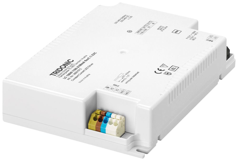 Alimentation LED Tridonic LC EXC 59.4…100W 20…54V 1100…2100mA 140×100×30mm