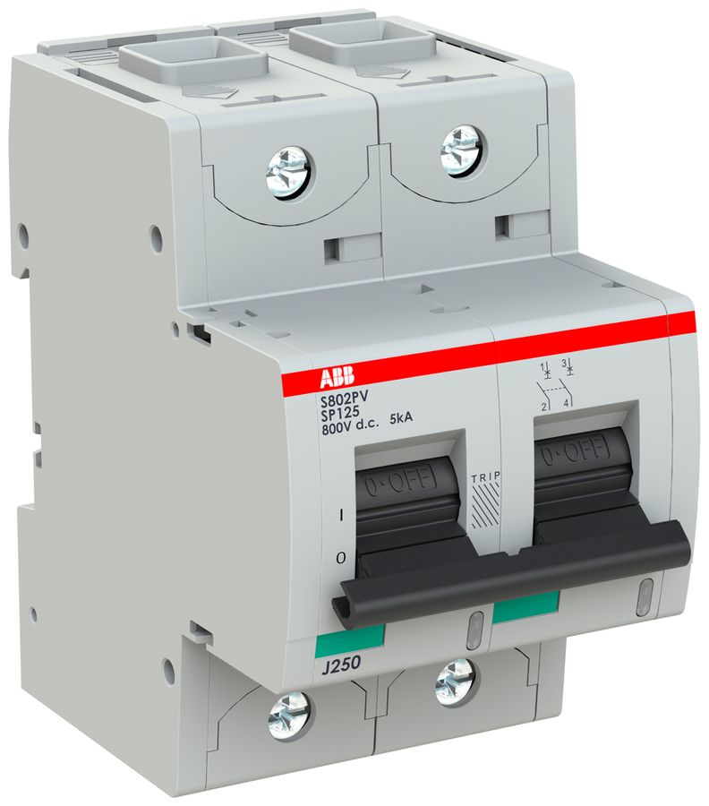 Disgiuntore ABB S802PV-SP125 2P 800VDC 125A 5kA 3UM