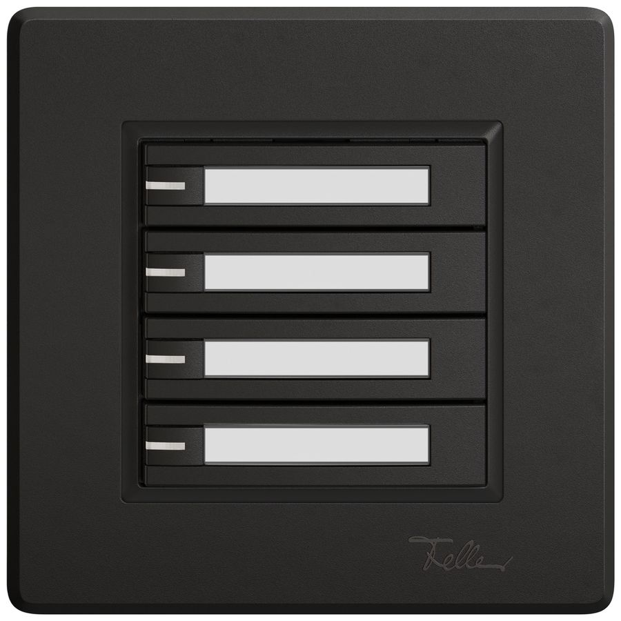 UP-Universaltaster EDIZIO.liv UNI SNAPFIX® m.LED RGB 4× 1-Tbed.Pap.sz