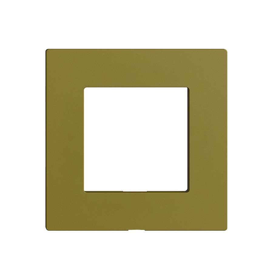 Plaque frontale Edue Wiser p.kit d.recouvrement, s.gravure, IP20, 60×60mm, olive