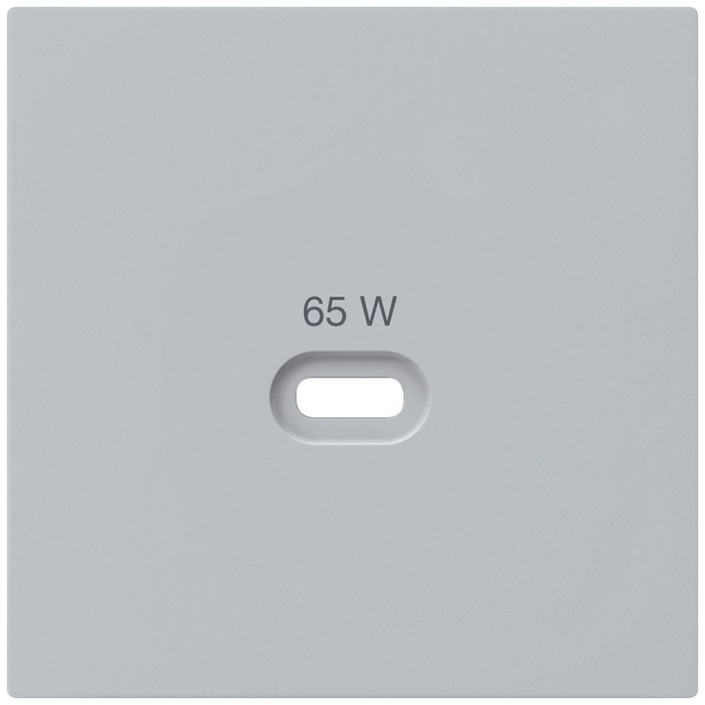 Frontplatte Hager kallysto, zu USB-Ladesteckdose Typ C, hellgrau