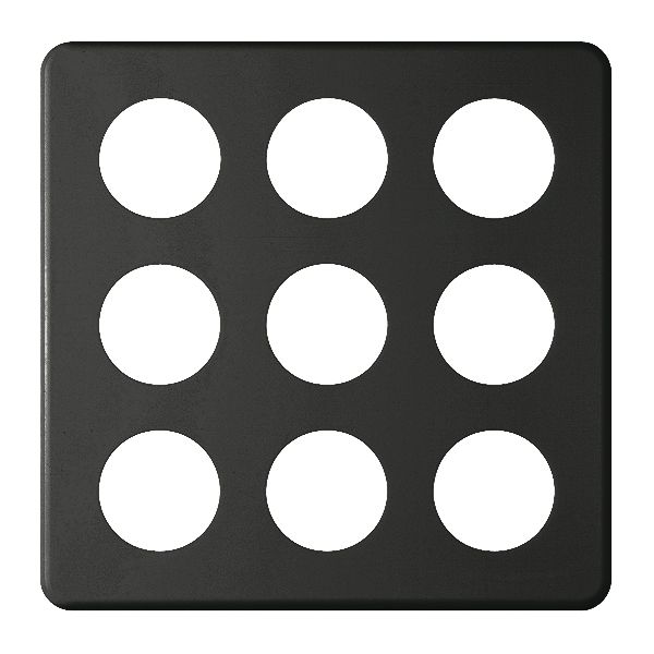 Placca di copertura 3×3 9×43mm nero