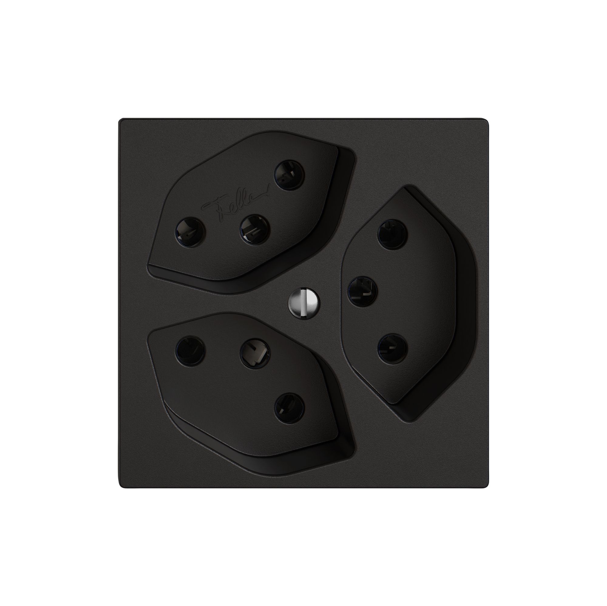 Steckdose EDIZIO.liv SNAPFIX® 3×T13 3×S sz