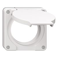 Deckel mit Klappdeckel NEVO Ø60mm für FI-Steckdose ws (Dicht.sz)