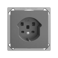 Prise INC EDIZIOdue T25 16A gris foncé, bornes à vis