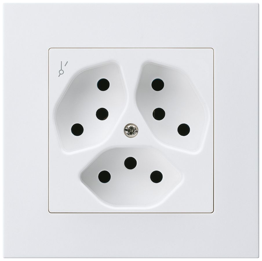 UP-Steckdose kallysto.pro 3×T13/1 weiss mit Kinderschutz