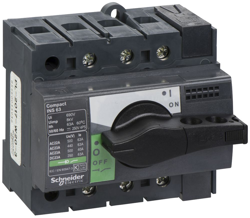 Interrupteur de charge INC Schneider Electric NS-I 63 3L gris/noir