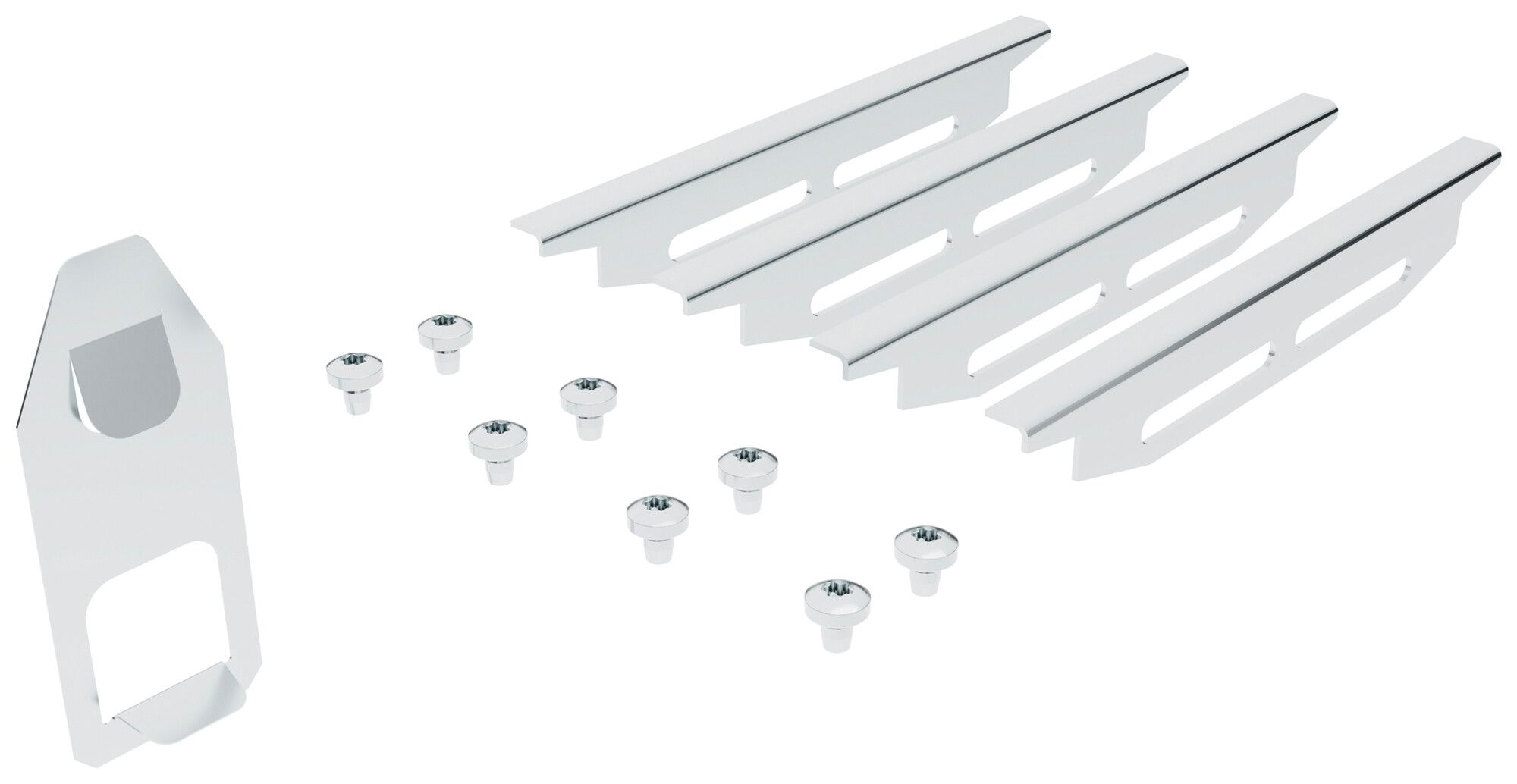 Kit de montage Sylvania OFFICELYTE acier gris 4×rails 8×vis