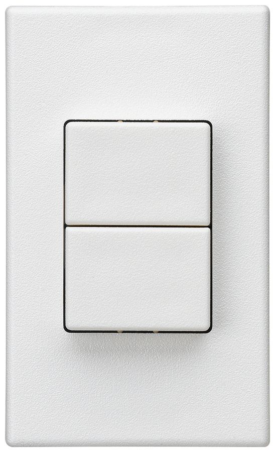 Poussoir double INC Hager FLF 10A/250V 0/1L blanc