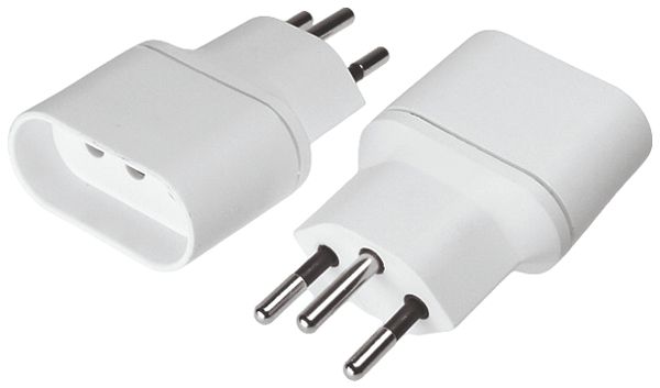 Reiseadapter ELBRO 100…230V 10A Dose IT/CH Stecker CH T12 weiss