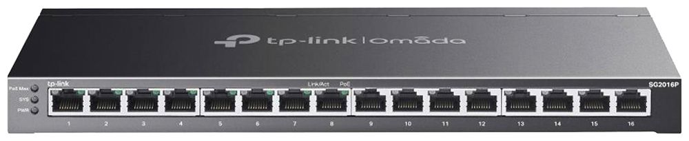 Switch TP-Link Omada SG2016P 16×RJ45 GbE 8×PoE+ managebar