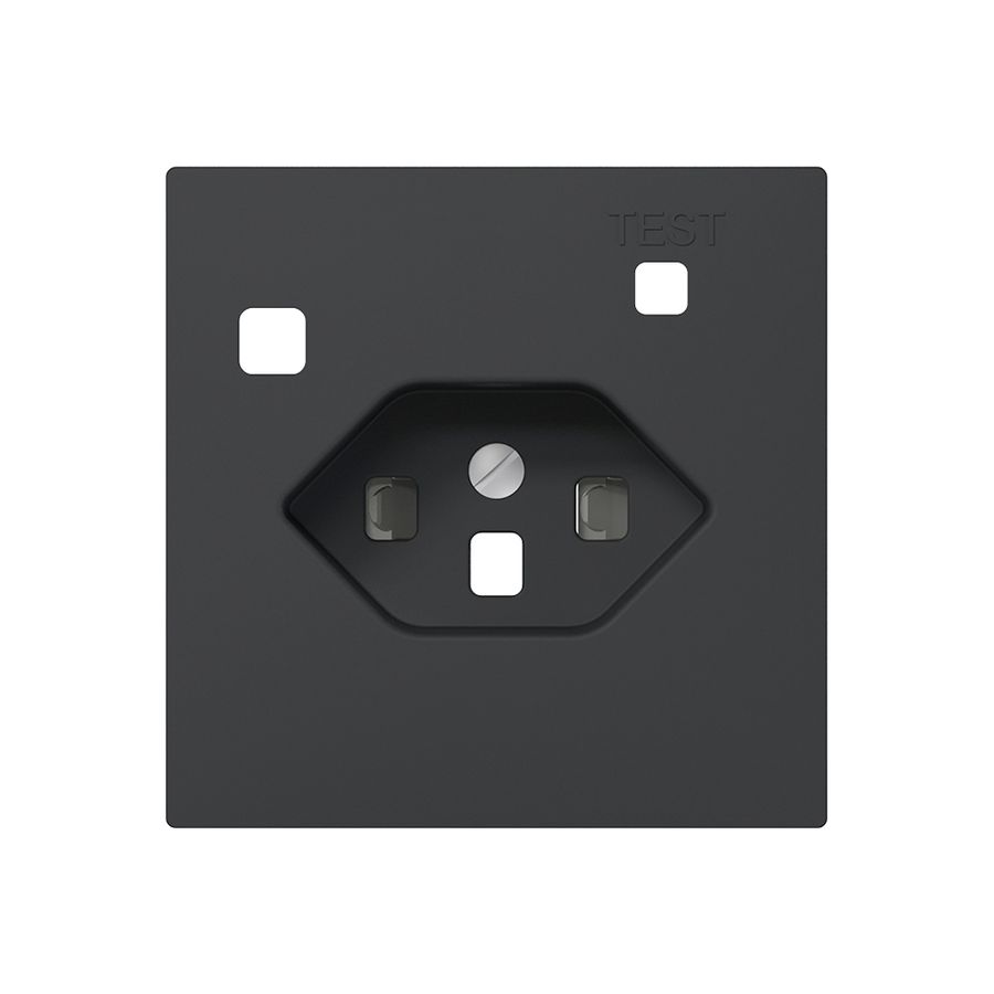 Frontset SIDUS Z/E zu FI-Steckdose T23 mit shutter anthrazit