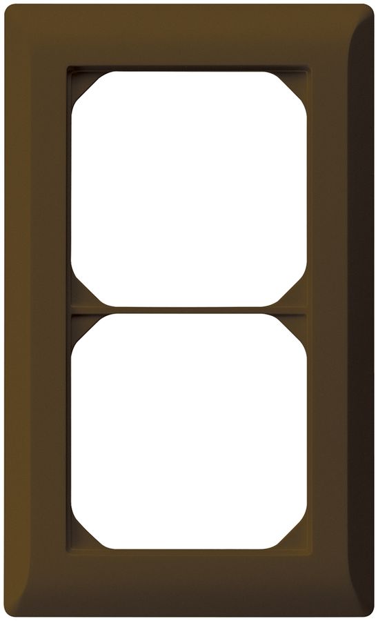 Cadre de recouvrement ENC kallysto.line 2×1 brun 92×152mm