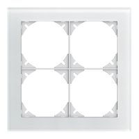 Abdeckrahmen EDIZIOdue prestige 2×2 glas weiss
