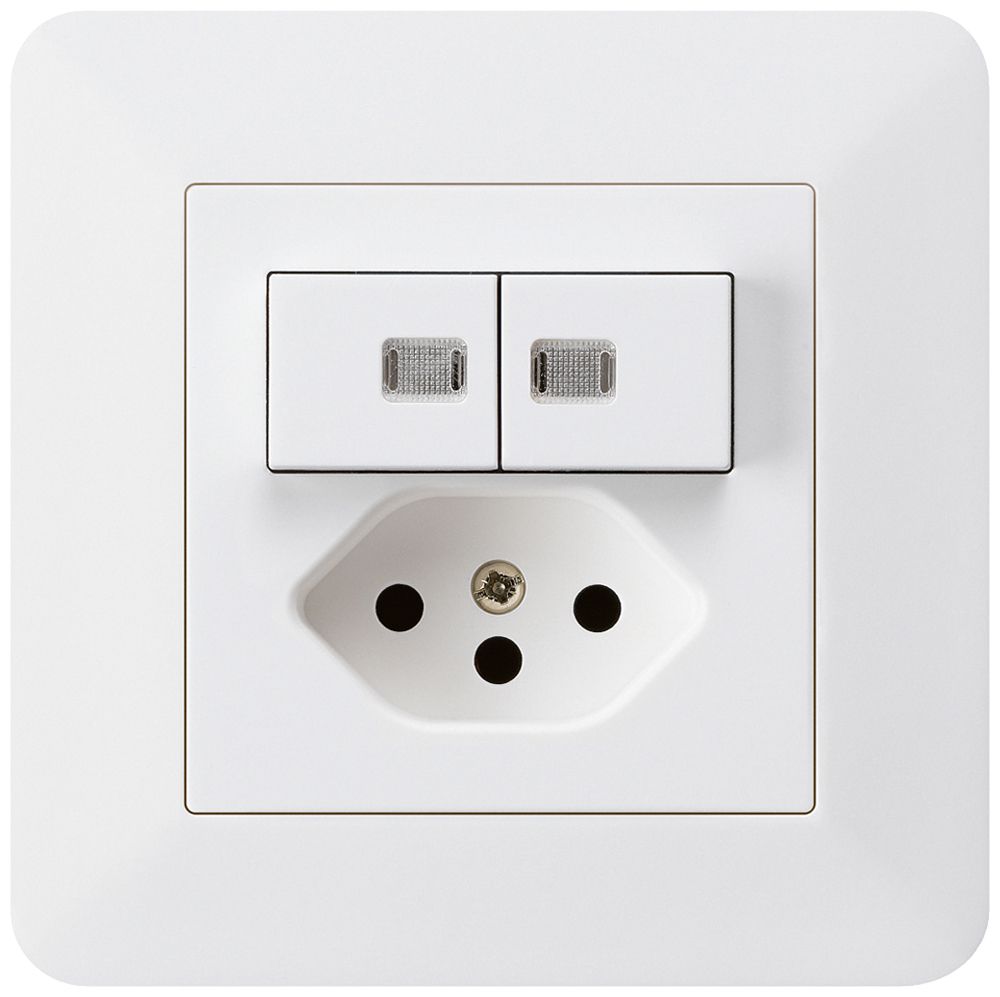 UP-Leuchtkombination 2×A-R/1P+T13 weiss kallysto.trend 2 Linsen