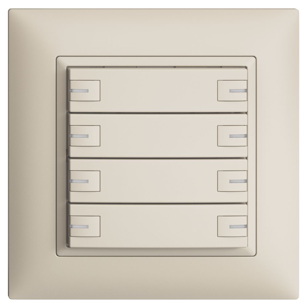 Poussoir KNX RGB ENC EDUE FMI, 250mW, LED RGB, 8×poussoir, comm.1×touche, crema