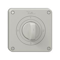 Drehschalter NEVO N.CO 5/1L, mit Drehgriff, KS, 0-1-2-3, lichtgrau