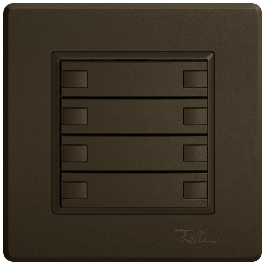 Poussoir KNX RGB ENC EDIZIO.liv SNAPFIX® capteur temp.s.LED 8× comm.1T br