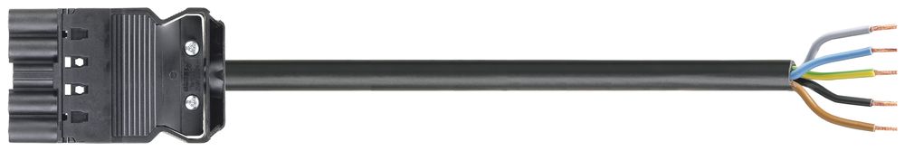 Anschlussleitung Wieland GST18i5 5×1.5mm² 400V 16A 3m schwarz Stecker, Cca