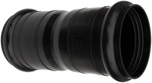 Doppelsteckmuffe 163/148 schwarz mit Sicke und Dichtungen KRDM