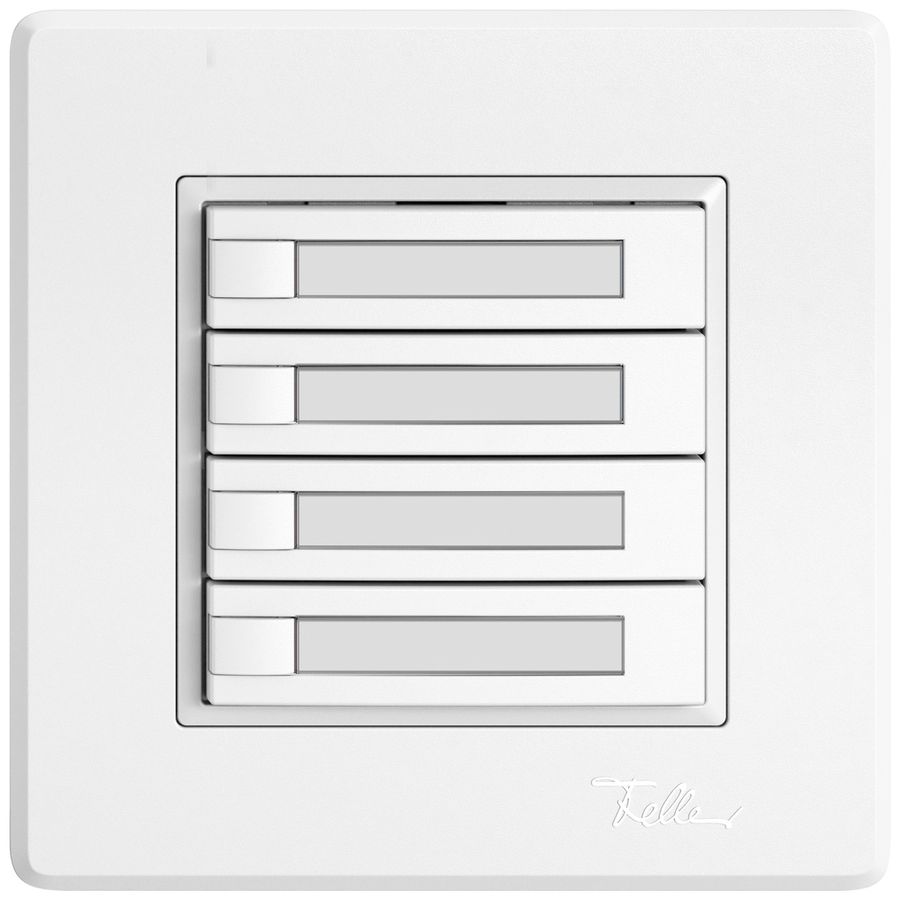 Pulsante KNX RGB INC EDIZIO.liv SNAPFIX® sensore temp.s.LED targ.4× com.1T bi