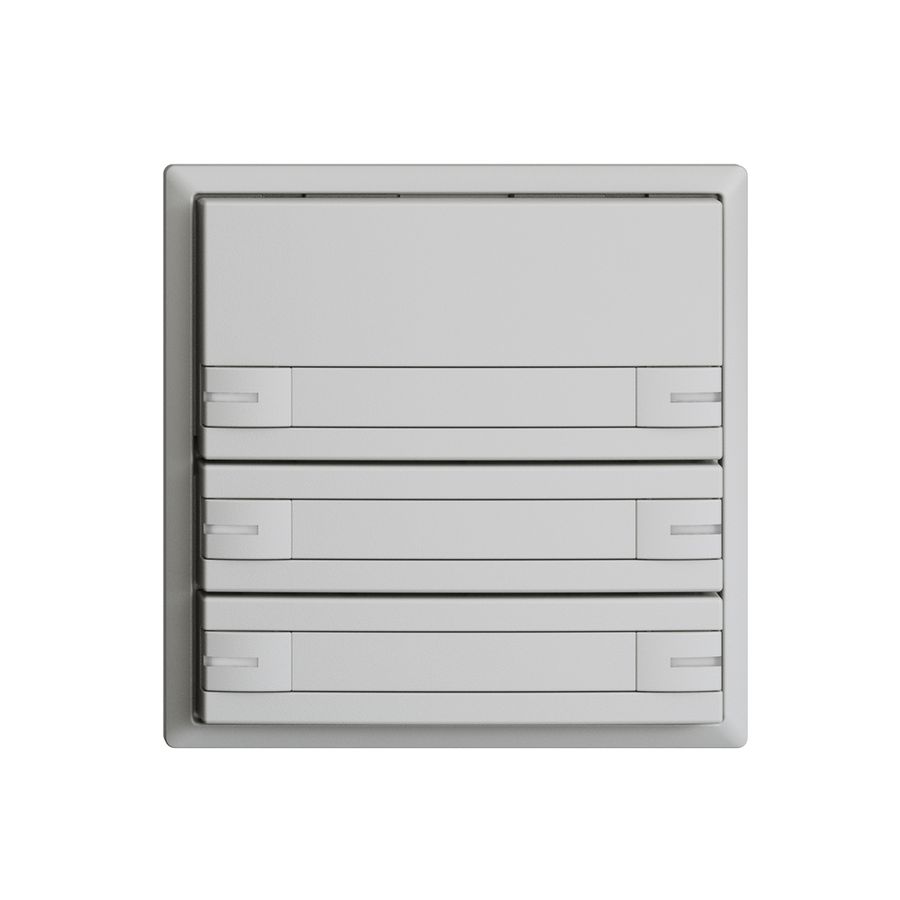 Poussoir KNX RGB EDUE, 250mW, a.LED RGB, a.papier, 6×poussoir, 1×touche, grc