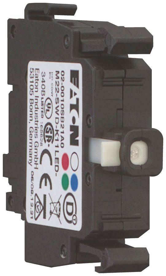 Hilfsschalter Eaton M22-SWD-K11LED-W 1CO Flachsteckanschluss