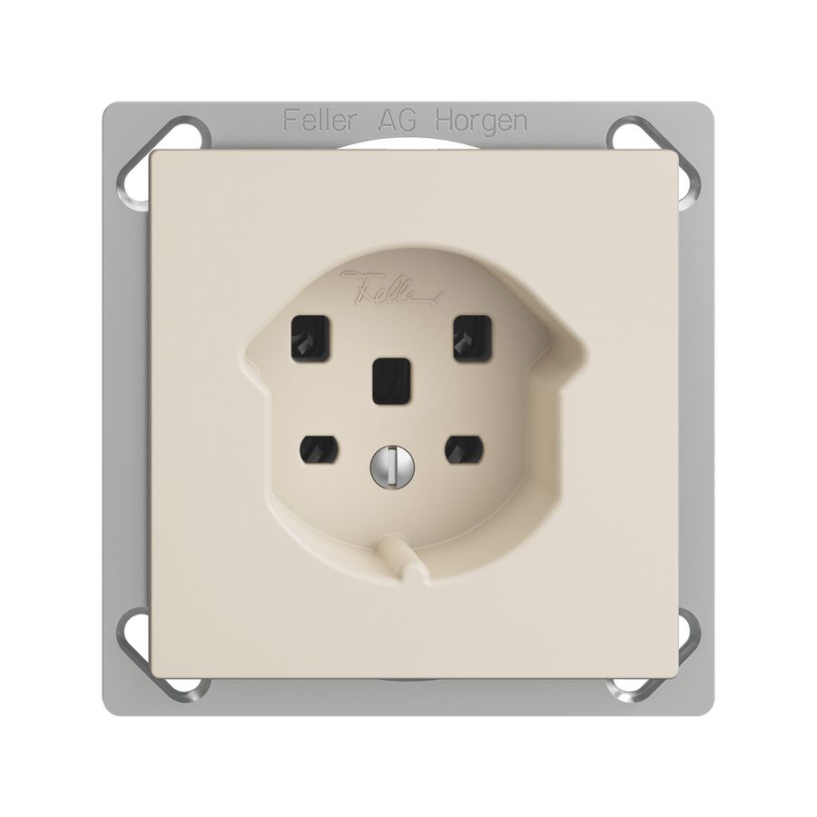 EB-Steckdose EDIZIOdue T25 16A crema, Schraubklemmen