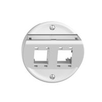 UP-Montageset Sdue Q, mit Schrägauslasshaube 2×RJ45 freenet weiss