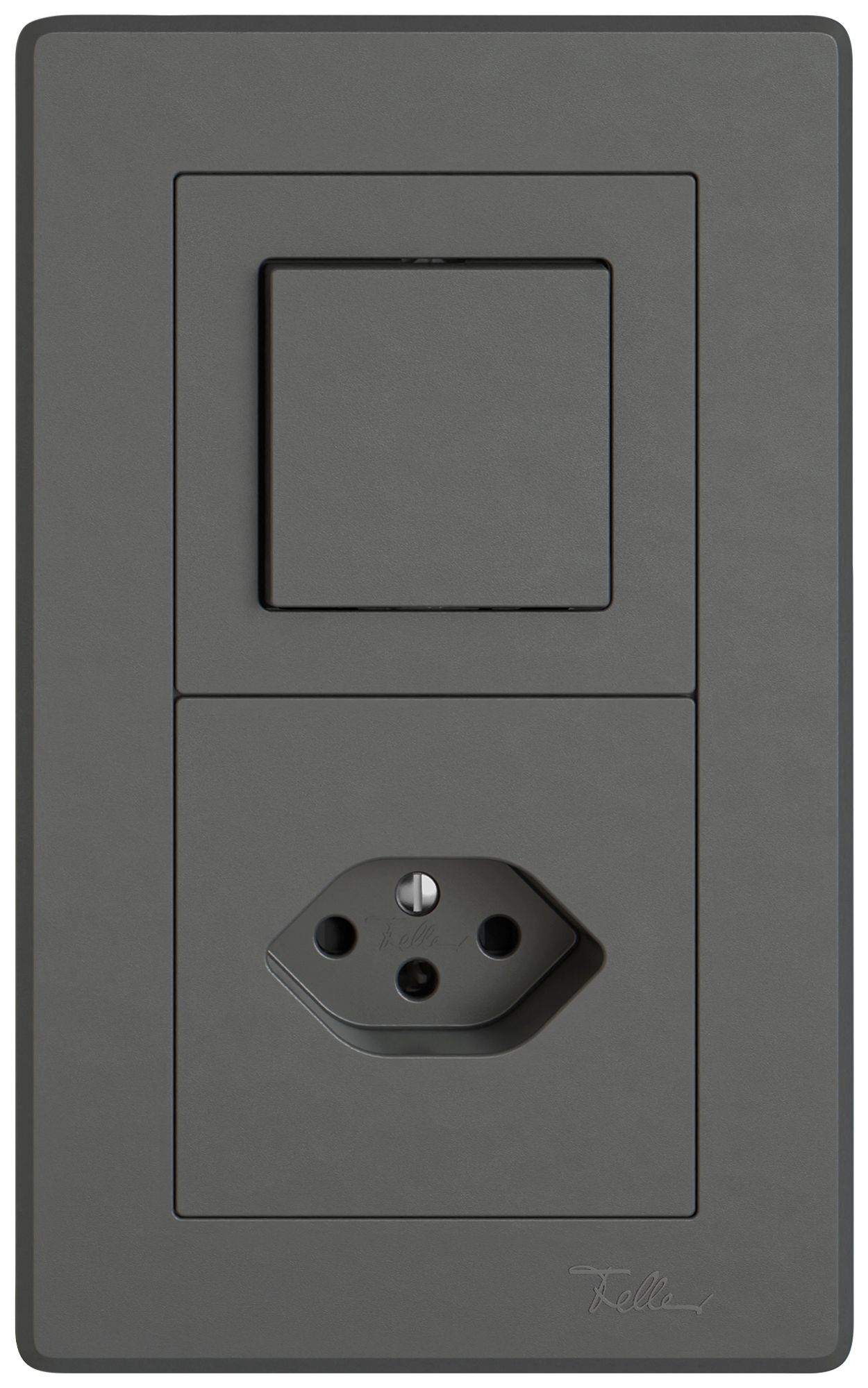 UP-Kombination EDIZIO.liv SNAPFIX® 2×1 156×96mm Schema 3/1L+1×T13 dunkelgrau