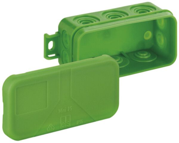 Scatola derivazione AP Mini 25 89×43×37mm, verde