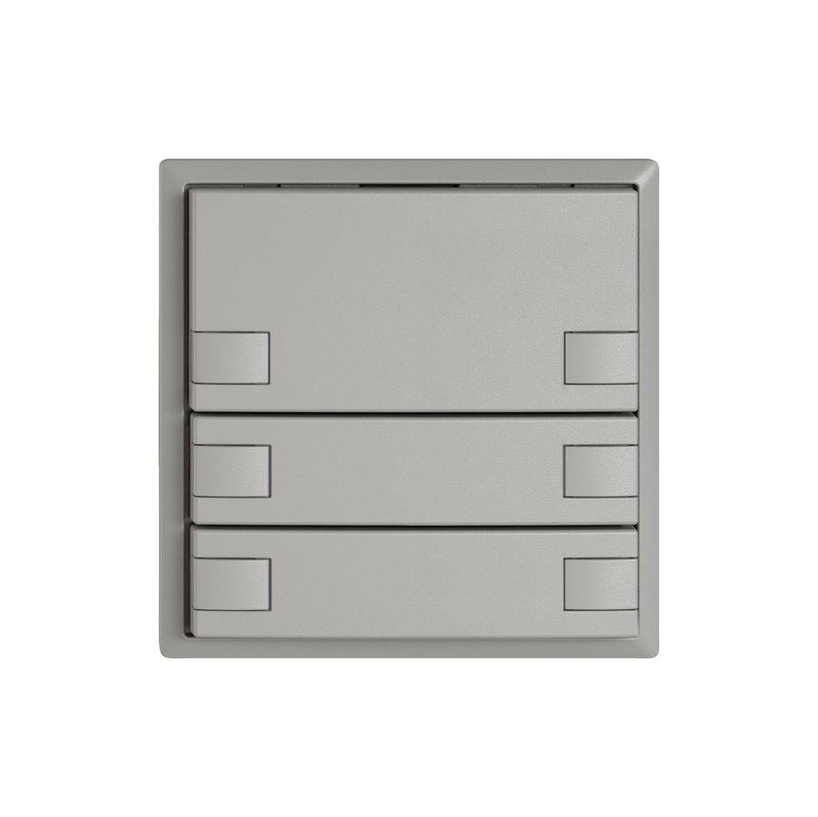 Poussoir universel EDIZIO.liv UNI SNAPFIX® s.LED 6× comm.1T grc