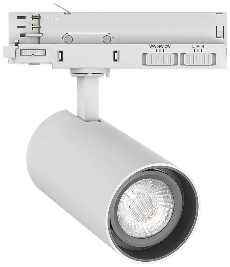Spot LED DOTLUX SLIMtrack 29W 2670lm 927/932/940 36° AD3PH Ø75 blanc