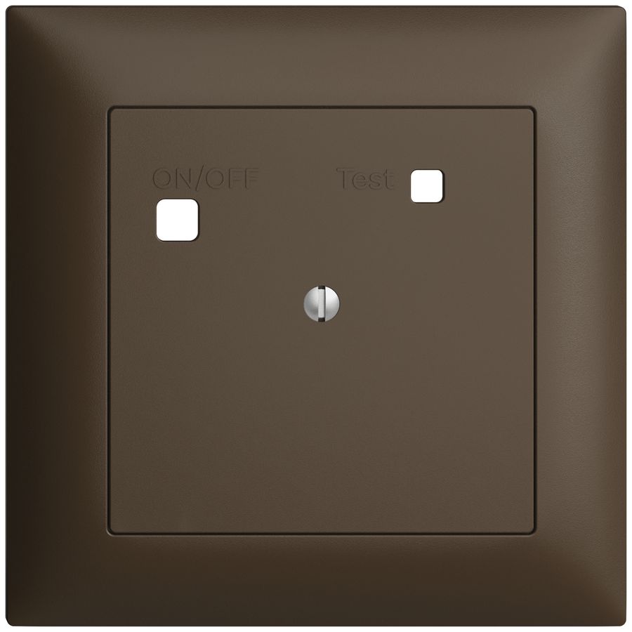 Frontset EDIZIOdue zu FI-Steckdose FMI, blind, coffee