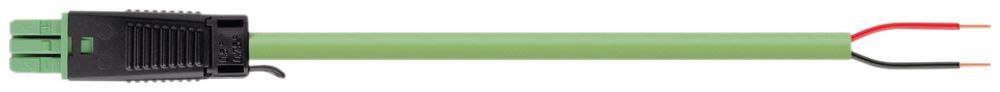 Câble de raccordement WAGO 2×0.8mm² 3A 50V 1m cod.E prise-libre vert