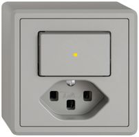 Combinazione AP EDIZIO.liv SNAPFIX® S6L+T23 illuminazione frontale gi grc